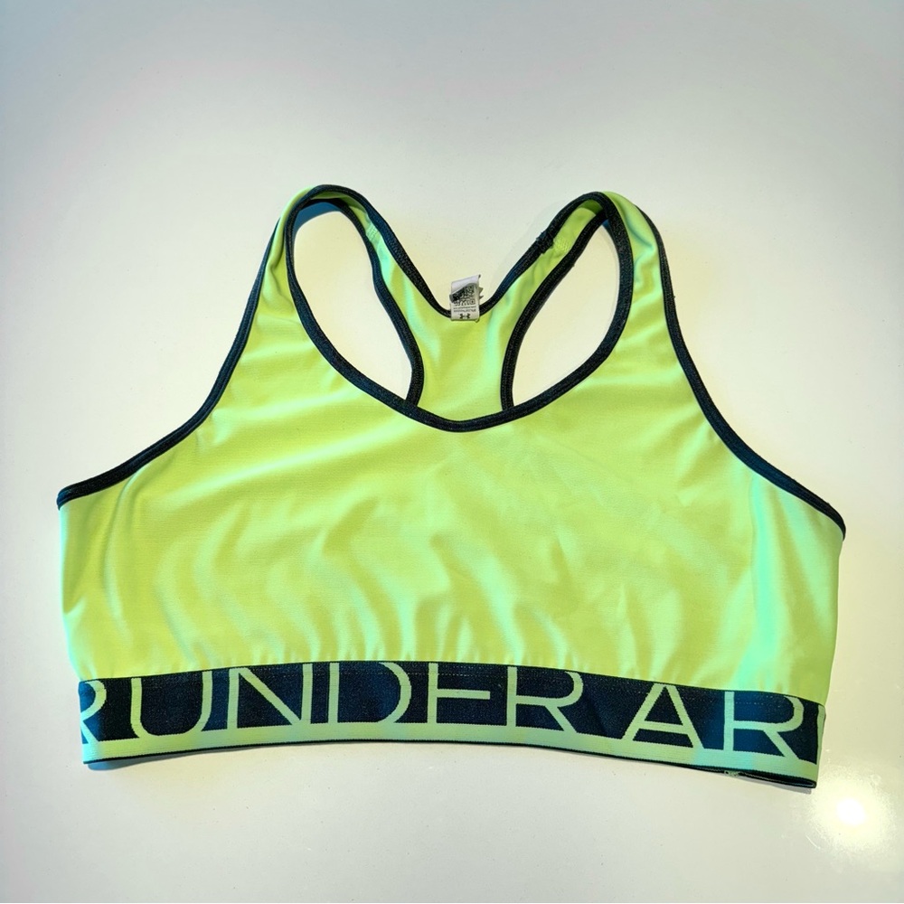 🛍️4 for 20$ / Under Armour Sports Bra / Lime & Black / L